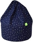 Bean Lazy ® 100% Cotton Large Navy Stars Bean Bag Wtih Filling