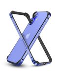 RAEGR iPhone 16 Plus Case | Anodized Aluminum Bumper | Supports Mag-Safe Wireless Charging | Edge Armor Protective Minimal Case Designed for iPhone 16 Plus (6.7-Inch) (2024) - Marine Blue RG10574