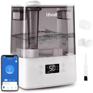 LEVOIT Smart Humidifiers for Bedroom Large Room Home,(6L) Cool Mist Top Fill Essential Oil Diffuser for Baby & Plants,Smart App & Voice Control, Rapid Humidification & Auto Mode-Quiet Sleep Mode, Gray