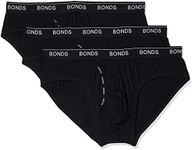 Bonds Mens Underwear Cotton Blend Guyfront Trunk (3 Pack), Black (3 Pack), Medium