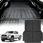 Truck Bed Mat Fit for Toyota Tacoma Crew/Double Cab 2023-2005 5FT Short Bed 4 Door Tacoma Accessories, All Weather Car Bed Liner for Toyota Tacoma Heavy-Duty Truck Bed Liner Cargo Mat, Black