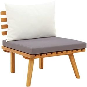 vidaXL Silla de Jardín con Cojines Asiento Butaca Terraza Exterior Balcón Patio Aire Libre Tumbona Sillón Madera Maciza de Acacia