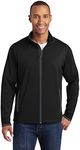 SPORT-TEK Sport-Wick Stretch Contrast Full-Zip Jacket (ST853) -Black/Char -L