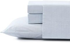 Tommy Bahama - Queen Sheets, Cotton Percale Bedding Set, Crisp & Cool, Stylish Home Decor (Ala Moana Stripe Blue, Queen)