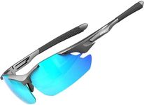 ATTCL Sunglasses For Men - Upgraded Sports Polarized Sunglasses for Cycling Driving Fishing UV Protection 7027-C2 Blue UV400 CAT 3 CE