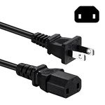 2 Prong AC Power Cord Compatible with Sony PS4 Pro, Xbox One/Xbox 360 Slim / 360 E Power Supply Brick, Power Cord Replacement