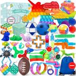 Fidget Toys Pack – Fidget Box of Stress Toys to Help with Anxiety & Boost Concentration – Sensory Toys for Autism – ADHD Fidget Toys for Kids & Adults – Ideal as Party Bag Fillers & Prizes at School