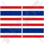 Thailand Flag, Thai SIAM Siamese 2" (50mm) Vinyl Bumper-Helmet Stickers, Decals x4