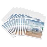 3dRose Greeting Cards - Image of Serenity Prayer On Calm Beach And Waves Photo - 12 Pack - Sobriety Messages