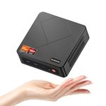 BOSGAME E4 Mini PC, AMD Ryzen 5 3550H up to 3.7GHz, 16GB RAM 512GB SSD, 4K Triple Display HDMI DP Type-C, Dual LAN, Faster than N100/N150 Mini Desktop, Factor Desktop for Home Office Business