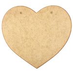 Creative Deco 2 x Wooden Hearts for Crafting | 220 x 200 x 3-4 mm | Craft Cutout Blank Shape Plaques | MDF Board Signs Heart Shapes | Perfect for Arts & Crafts, Painting, Varnishing, Decorating