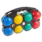 8pc Multicolour Plastic Boules Set - Kids Adults Family Outdoor Garden Beach Camping French Petanque Boccia Bowls Game - By Redwood