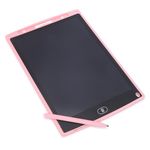 Skoolster LCD Writing Tablet/pad/Board 12" inch with Stylus Pen and Rainbow Display Screen, for Learning, Drawing, Playing, and doodling Fun for Kids (Pink)