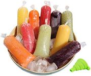 Boliz 200 Pack Popsicle Bags for Ice Pops Frozen Icies Yogurt Fruit Candy Bolis Durofrio Charamuscas| 3 x 10 inches| comes with a funnel