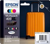 Epson 405XL Suitcase High Yield Genuine Multipack, 4-colours Ink Cartridges, DURABrite Ultra Ink