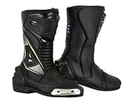 LuxHide Men's Motorcycle Motocross Off-road and ATV riding Racing Boots, Black, 9