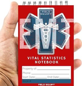 EMT Vital Statistics Notepad - 6 Pack Vitals Notebook For First Responder Note Pad, Medical Paramedic Gear And Supplies. Perfect EMS / EMT Gifts