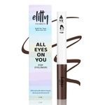 Elitty Spill The Tea | Brown Coloured Intense Waterproof Liquid Eyeliner (Matte Finished) | Lasts Upto 12hrs | Smudge Proof, Witch Hazel Infused, Quick Drying - 4ml