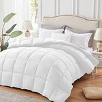 HARBOREST Queen Size Comforter - Down Alternative Comforter All-Season Lightweight Duvet Insert with 4 Corner Tabs 88" L x 88" W (White)