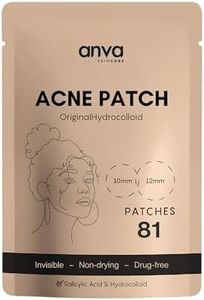 Invisible Spot Patches with Salicylic Acid - Hydrocolloid Spot Cover, Korean Spot Stickers for Face and Skin - 2 Sizes (10mm & 12mm) 81 Count - 5 sheets