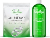 Sparklean Ultimate Shine Kit for Jewelry & Eyeglasses - Eco-Friendly Scratch Remover & Anti-Fog Cloth for Precious Metals & Lens Care | Lemon Oil Infused | 32 oz | Made in USA