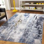 Capslpad Modern Abstract Area Rug 120x180cm Washable Living Room Rug Non-slip Soft Accent Carpet Area Rugs Faux Wool Boho Art Floor Carpet for Living Room Bedroom Home Office Dining Room Kitchen Decor