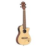 Ortega Guitars Concert Ukulele electro-acoustic - Bonfire Series - spruce top with laser engraved motif (RU5CE)