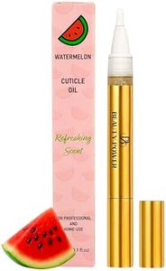 Beauty Power Nail Oil Cuticle Pen - Watermelon - Nail Strengthener & Growth Serum with Vitamin A, D, E, B5, Grapeseed & Natural Oils - Repair for Brittle, Peeling, Thin Nails - Twist Brush Pen