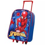 Quickdraw Supplies Boys Kids Spiderman Standard Folding Trolley Hand Luggage Bag Backpack for School Travel Holidays Suitcase Carrier