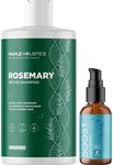 Rosemary Biotin Hair Serum & Shampoo - Maple Holistics Hair Regrowth Bundle with Boost Hair Thickening Serum Featuring Rosemary Peppermint & Black Castor Oil plus Sulfate Free Biotin Shampoo for Hair