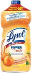 Lysol Power & Fresh Multi-Surface Cleaner, Pourable Disinfecting All-Purpose Cleaner for Floor & Hard Surfaces, Cuts Grease & Grime, Orange Scent, 1.2 L