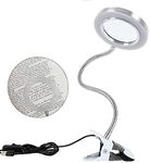 LED Magnifying Glass with Clamp, 8X