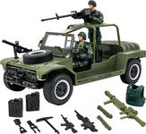 Click N' Play Military Fast Attack Assault Vehicle 17 Piece Play Set with Accessories - Click N Play Military Playset