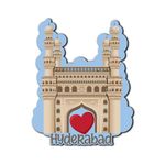 Bhai Please Charminar Hyderabad City Wooden Fridge Magnet (Pack of 1) | Place, City, State, Souvenir, Destinations, Travel, Adventure Fridge Decorations | Gift for Friends, Colleagues |