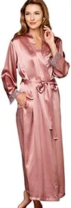 Julianna Rae Women's Indulgence 100% Silk Robe, Kirsch, XS
