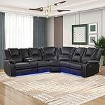 Yoglad Sectional Sofa with Recliner
