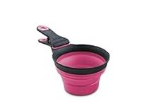 Popware Dexas 1/2 Cup for Pets Collapsible KlipScoop, Gray/Pink