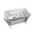 Chicco Next2Me Forever Co-Sleeping Crib and Cot - Suitable from Birth up to 4 Years - 11 Adjustable Height Positions - Air Flow - Toddler Bed Compatible - Ash Grey