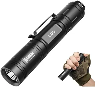 WUBEN L50 Rechargeable Flashlight, 1200 High Lumens Tactical Super Bright LED Flashlight, 5 Modes & IP68 Waterproof Pocket EDC Flash Light for Emergency, Rescue, Inspection, Repair