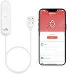 Geeni Smart Water Alarm Leak Detector with Siren - 80dB Alarm with App Alerts for Monitoring Kitchen, Bathroom, Basement Flood, Battery-Powered WiFi Moisture Sensor Alexa, Google Home Compatible