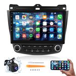 Car Radio for Honda Accord 2003-2007 10.1 Inch Android Touch Screen Car Radio with Bluetooth, GPS Navigation, WiFi, Mirror Link, in Dash Head Unit Stereo SWC Backup Camera, Dual USB