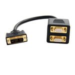 StarTech.com 1 ft / 30cm DVI to Dual VGA Y Splitter Cable - DVI-I Analog to Dual VGA, 1x DVI-I (M), 2x VGA (F) (DVISPL1VV)