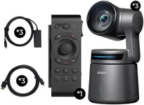 OBSBOT Tail Air Multicam Combo, NDI Streaming Camera 4K, AI Tracking PTZ Camera with APP, Gesture Control, HDMI/USB-C/Wireless Webcam, Video Camera Live Streaming for Church, Worship, Sports, etc.