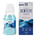 Dente91 Cool Mint Mouthwash| Pack of 1 | Sugar-free, Alcohol-free, No Burning Sensation | Kills 99.0% Germs & Prevents Bad Breath | Antibacterial & Antifungal | 150ml