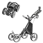 CaddyTek 4 Wheel Golf Push Cart - C