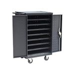 Pearington 12 Bay Charging Cart for I-Pad, Tablets & Laptop Computers with Secure Locking Storage, Black