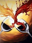 VAIIEYO Diamond Painting Red Wine, Diamond Art Champagne, Liqueur Full Drill Round Rhinestone Craft Canvas for Home Wall Decor 30x40 cm