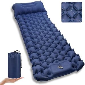 NexusNurture Camping Mat, 9CM Self Inflating Camping Mat with Pillow, Portable Compact Camping Mattress Sleeping Mat, Waterproof Sleeping Mats for Camping, Hiking, Backpacking and Travel