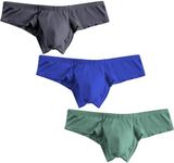 HOOFESAN Men's Underwear Micro Modal Bikini Briefs Low Rise Half Back Coverage Silky Touch Underpants Multipack