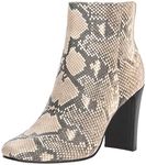 Dolce Vita Women's NILANI Ankle Boot, Snake Print Embossed Leather, 7.5 UK